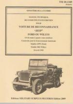 46239 - Ministere de la Guerre,  - Manuel Technique de conduite et d'entretien pour Voiture de reconnaissance Jeep Ford ou Willys TM10-1349